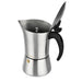 Stovetop Espresso maker for 6 cups / 360 ml (stainless steel) (Silver)