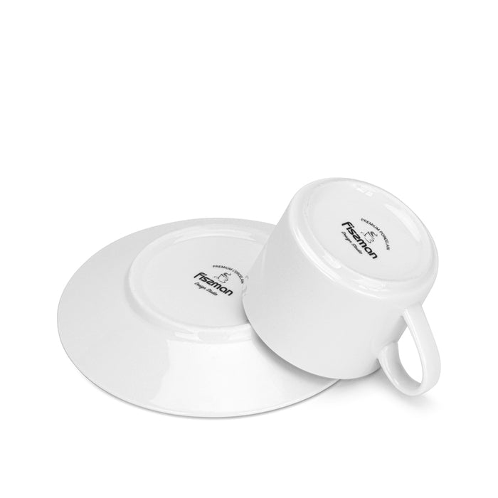 2-Piece Cups Floree 240ml with Saucers New Bone China