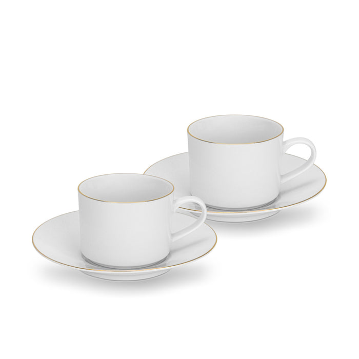 2-Piece Cups Floree 240ml with Saucers New Bone China