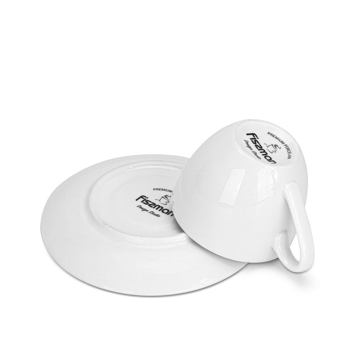 2-Piece Cups FLOREE 120ml with Saucers (New Bone China)