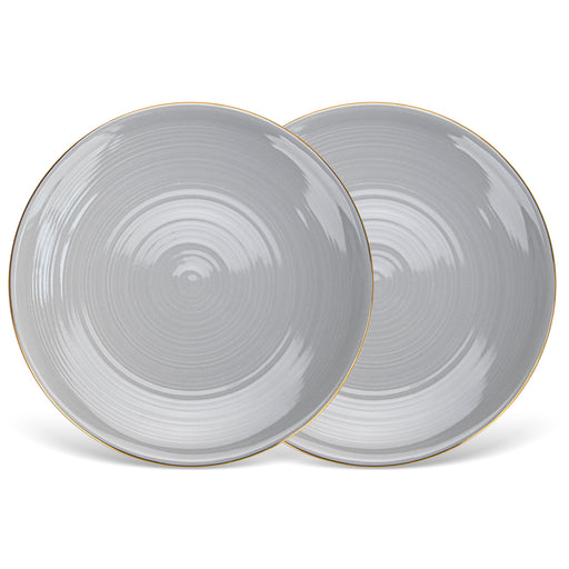 2-Piece Plates Firmina Gray 21cm New Bone China