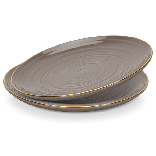 2-Piece Plates Firmina Brown 21cm New Bone China