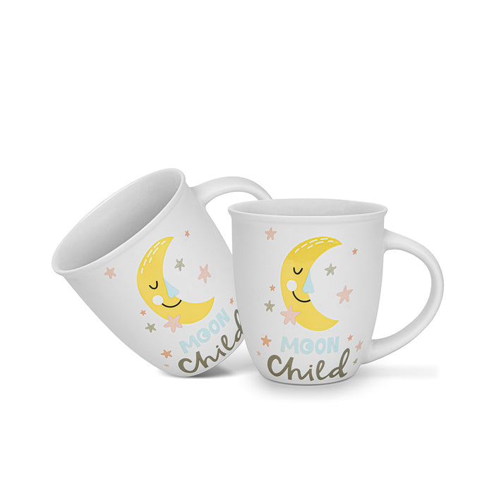 2-Piece Mugs 380ml Moon Child New Bone China