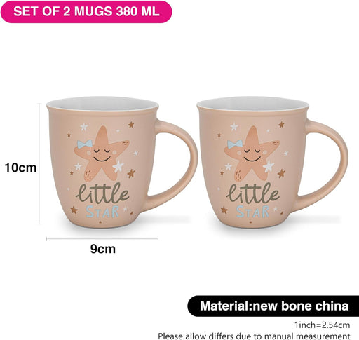 2-Piece Mugs 380ml Little Star New Bone China