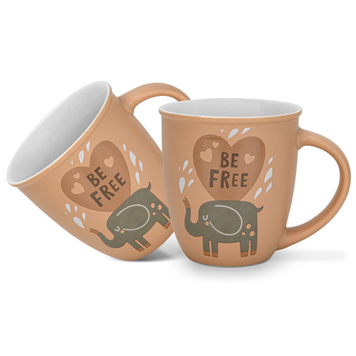 2-Piece Mugs 380ml Be Free New Bone China