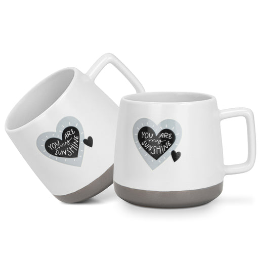 2-Piece Mugs 400ml You Are My Sunshine New Bone China