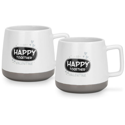 2-Piece Mugs 400ml Happy Together New Bone China