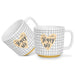 2-Piece Mugs 490ml Happy Day Checked New Bone China