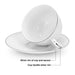 Cup And Saucer Set 250ml Milky White Porcelain Aleksa Series