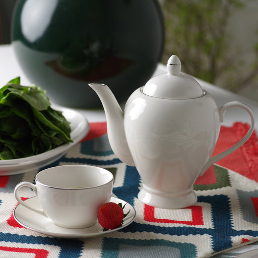 Teapot 1100ml White Porcelain Aleksa Series