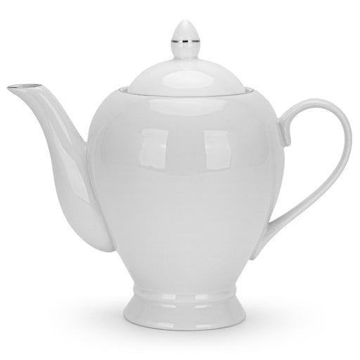 Teapot 1100ml Milky White Porcelain Aleksa Series