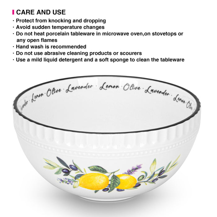 2-Piece Bowl Lemon Provence 16cm Porcelain