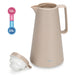 Vacuum insulated Flask 1000 ml Mocha Cream with Pink Glass Liner