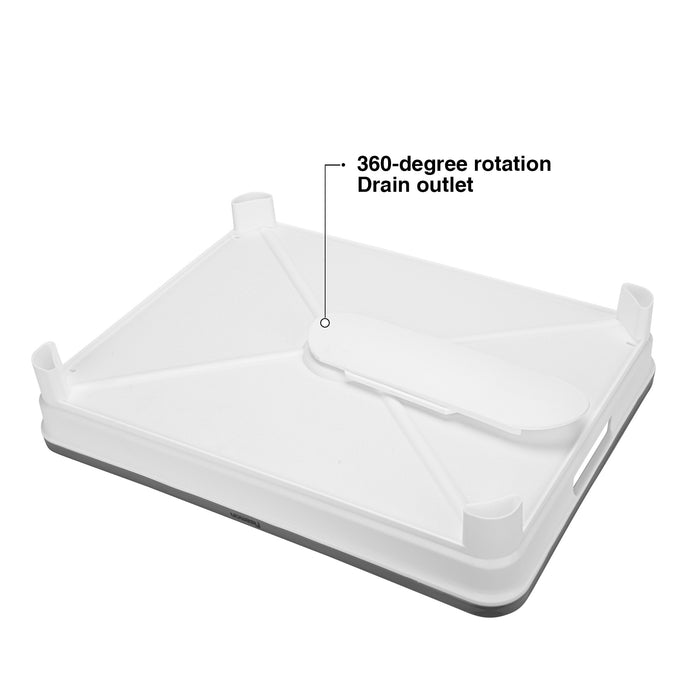 2-Tier Dish Drying Rack 48x32x38cm Stainless Steel, Plastic