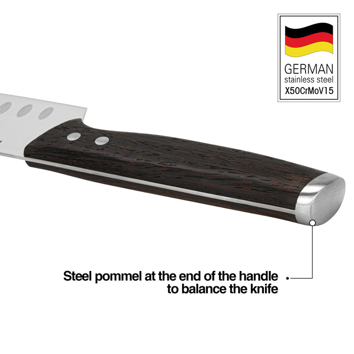 7'' Santoku Knife Ferdinand (X50CrMoV15 steel)