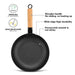 Frying Pan 24cm SEAGREEN with Wooden Handle Enameled Lightweight Cast Iron