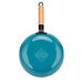 Frying Pan 24cm SEAGREEN with Wooden Handle Enameled Lightweight Cast Iron