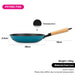 Frying Pan 28cm With Enameled Lightweight Non Stick Cast Iron And Wooden Handle