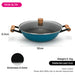 Wok SEAGREEN 32x9.2cm/5L with Glass Lid Enamelled Lightweight Cast Iron with Non-Stick Coating