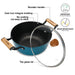 Enamelled Non-Stick Cast Iron Stockpot 32x125cm/8LTR With Glass Lid SEAGREEN