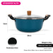 Enamelled Non-Stick Cast Iron Stockpot 28x12cm/6LTR With Glass Lid SEAGREEN
