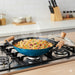 Wok Seagreen 28cm/4LTR with Glass Lid Enamelled Lightweight Cast Iron