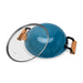 Wok Seagreen 28cm/4LTR with Glass Lid Enamelled Lightweight Cast Iron