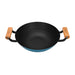 Wok Seagreen 28cm/4LTR with Glass Lid Enamelled Lightweight Cast Iron