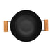 Wok Seagreen 28cm/4LTR with Glass Lid Enamelled Lightweight Cast Iron