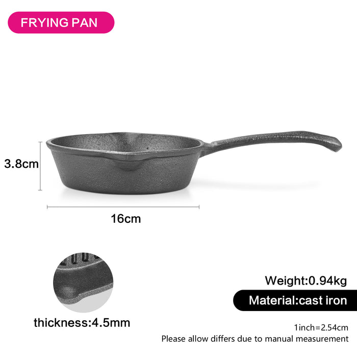 Cast Iron Frying Pan 16cm With Natural Non Stick Coating