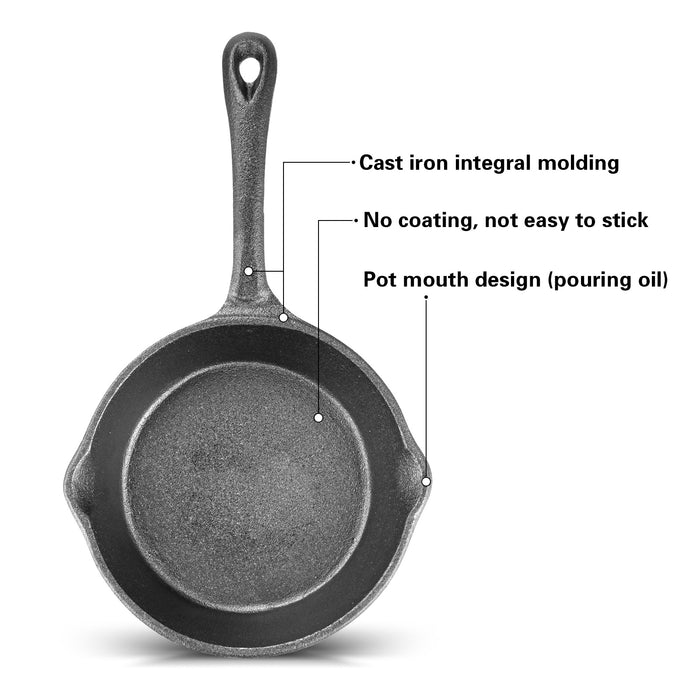 Cast Iron Frying Pan 16cm With Natural Non Stick Coating