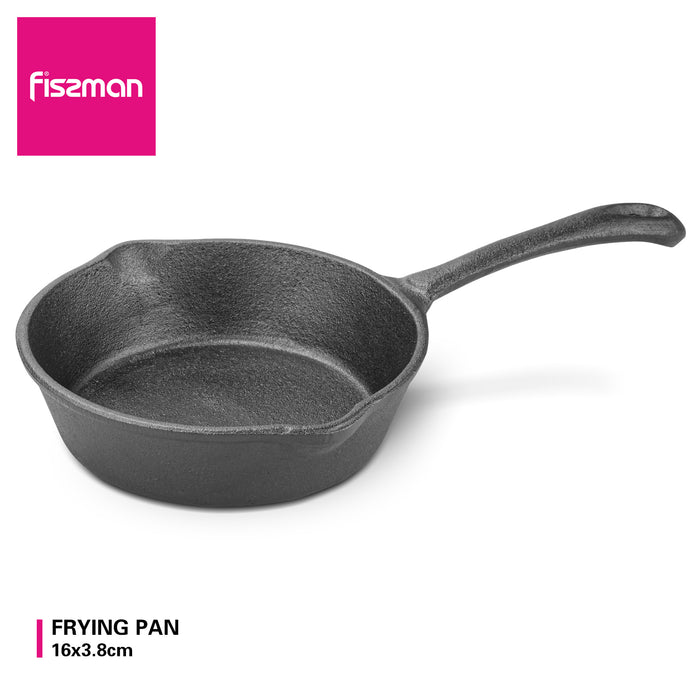 Cast Iron Frying Pan 16cm With Natural Non Stick Coating