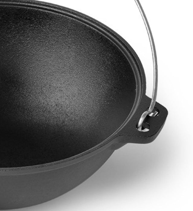 Dutch Oven Cast Iron Cauldron 8.0L with Handle and Lid, Non-Stick Cast Iron Cauldron