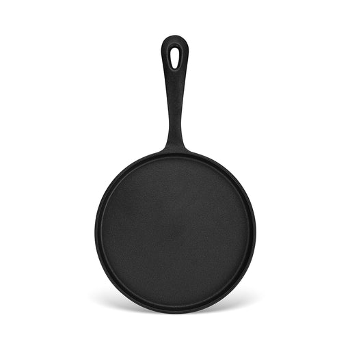 Crepe Pan 22cm, Cast Iron Crepe Pan 1.5cm Deep with Induction Bottom for all Stovetops