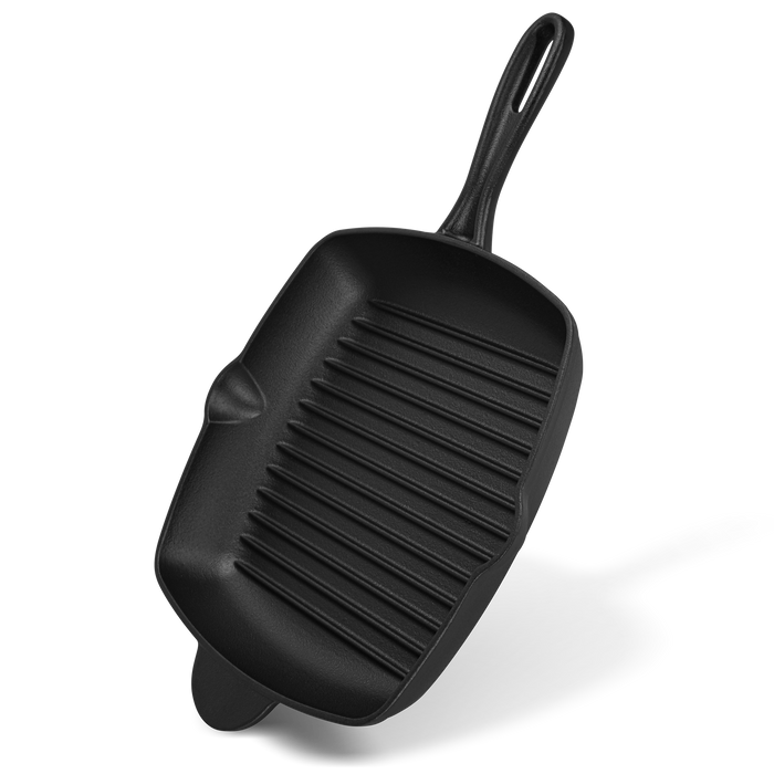 Square Grill Pan 27cm Nonstick Cast Iron