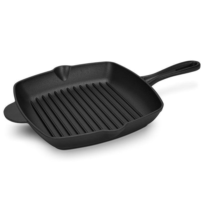 Square Grill Pan 27cm Nonstick Cast Iron