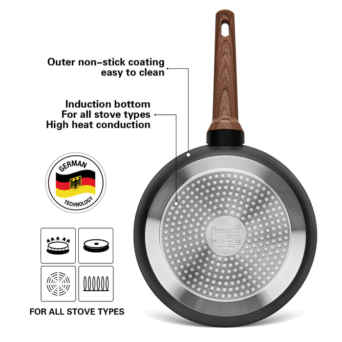 Frying Pan 20cm Diamond Series Aluminum with Induction Bottom