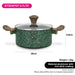 2.7LTR Stockpot With Glass Lid 20cm with Aluminum and Non Stick Coating Pan, Malachite Series