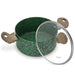 2.7LTR Stockpot With Glass Lid 20cm with Aluminum and Non Stick Coating Pan, Malachite Series