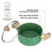 2.7LTR Stockpot With Glass Lid 20cm with Aluminum and Non Stick Coating Pan, Malachite Series