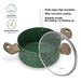 2.7LTR Stockpot With Glass Lid 20cm with Aluminum and Non Stick Coating Pan, Malachite Series