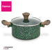 2.7LTR Stockpot With Glass Lid 20cm with Aluminum and Non Stick Coating Pan, Malachite Series
