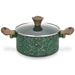 2.7LTR Stockpot With Glass Lid 20cm with Aluminum and Non Stick Coating Pan, Malachite Series