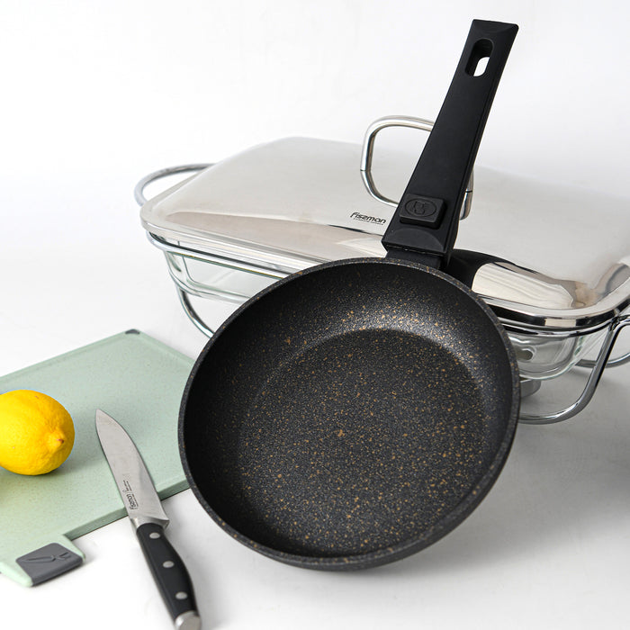 Induction Frying Pan Black Cosmic 20X4.5cm - Detachable Handle 4366