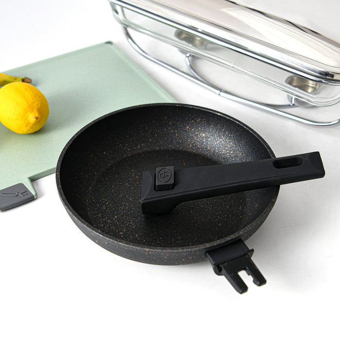 Induction Frying Pan Black Cosmic 20X4.5cm - Detachable Handle 4366