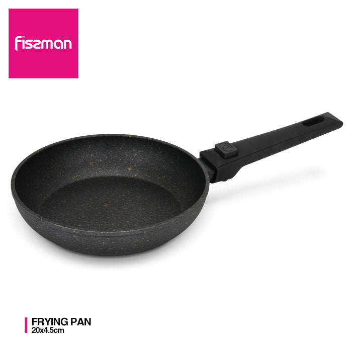 Induction Frying Pan Black Cosmic 20X4.5cm - Detachable Handle 4366