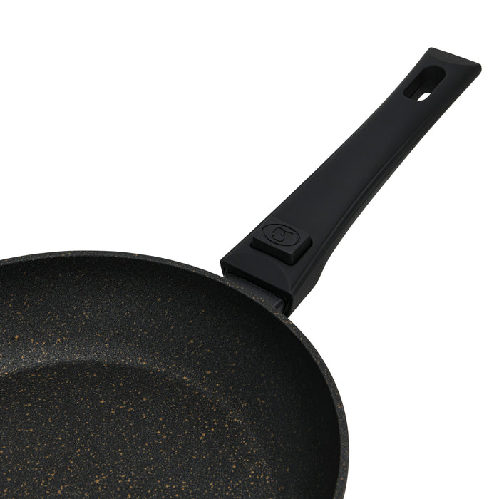 24cm Frying Pan with Detachable Handle Black with Aluminum and Non-Stick Coating Cosmic Series