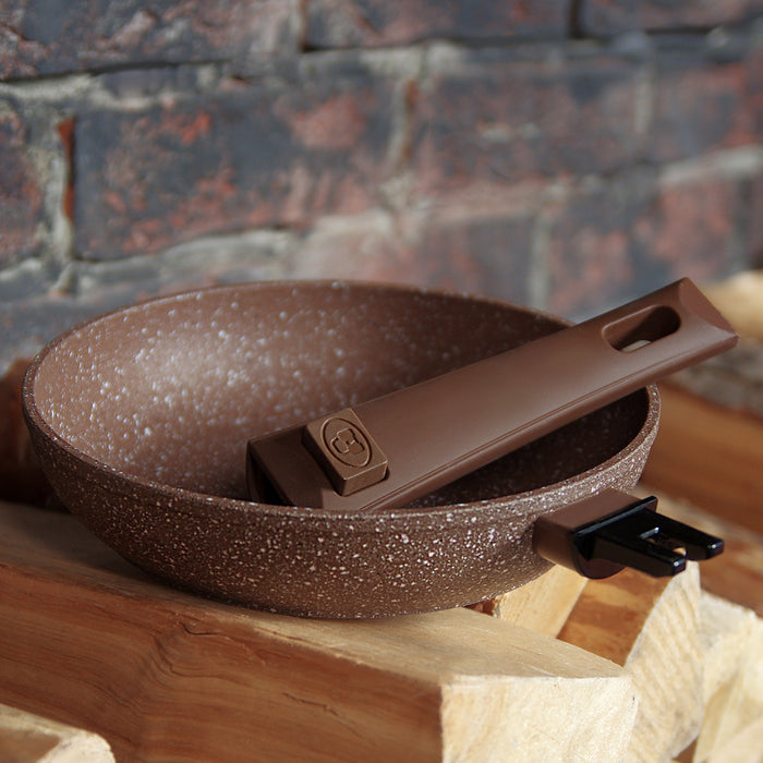 Frying Pan 24cm SMOKY STONE with Detachable Handle And Induction Bottom