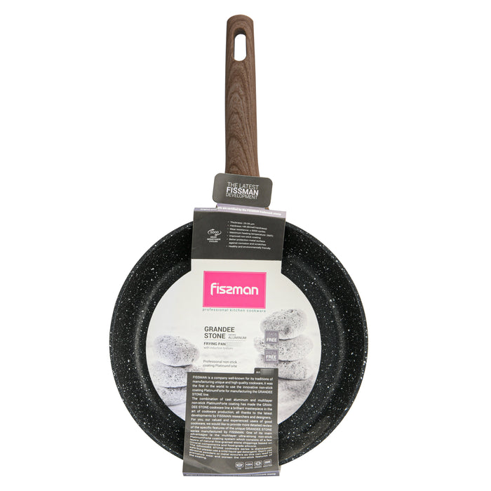 Frying Pan 28cm Grandee Stone with Induction Bottom Aluminum and Non Stick Coating