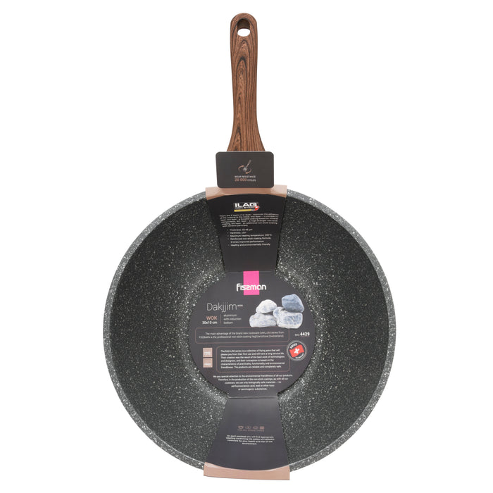 Wok Pan 30cm with Aluminum and Non Stick Coating